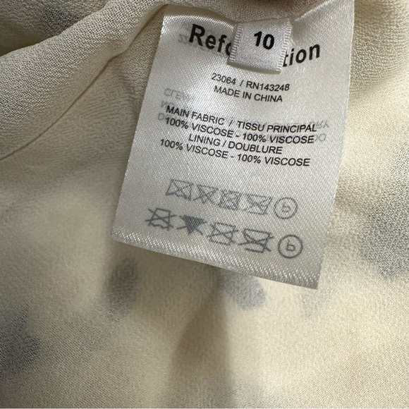 Reformation journey Elegant Black and White Polka Dot Dress size 10 - Picture 9 of 12